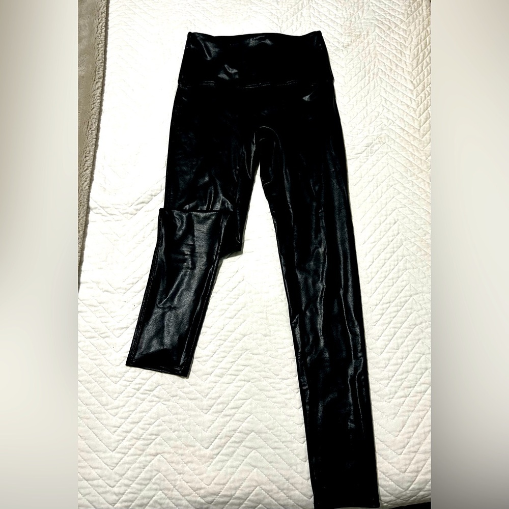 Leatherette  leggings, never worn, size, large, comfortable, Jane and Bleecker